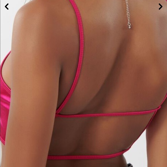 Satin Cage-Back Micro-Cami | Garage - Picture 3 of 4